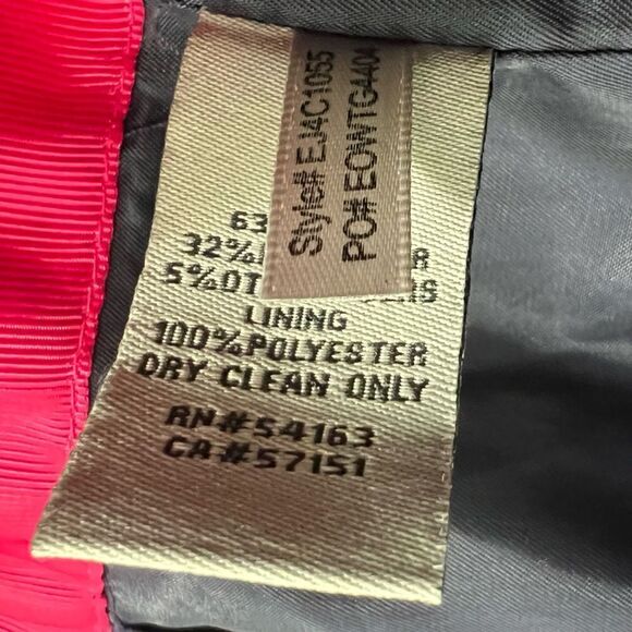 Eliza J Wool-Blend Coat - Navy, Size XS, Belted, Gold Buttons, Leopard Lining - Picture 8 of 13